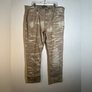 Arketype  Men's Tan Patterned Chinos